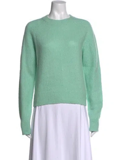 Pre-owned A.l.c Alpaca Crew Neck Sweater In Green