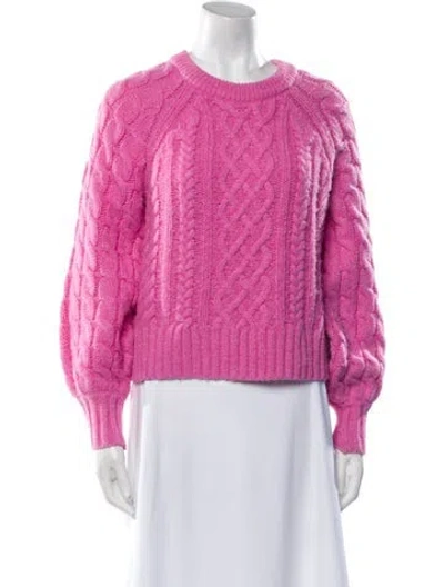 Pre-owned A.l.c Alpaca Crew Neck Sweater In Pink
