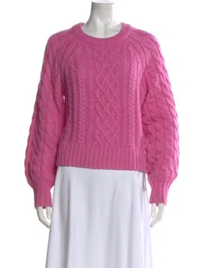 Pre-owned A.l.c Alpaca Crew Neck Sweater In Pink