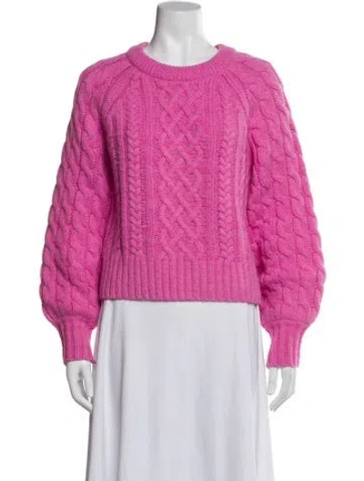 Pre-owned A.l.c Alpaca Crew Neck Sweater In Pink