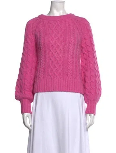 Pre-owned A.l.c Alpaca Crew Neck Sweater In Pink