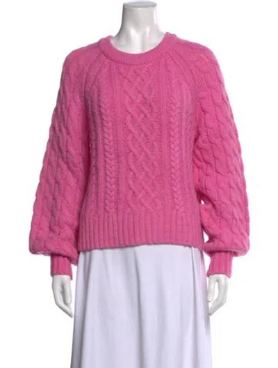 Pre-owned A.l.c Alpaca Crew Neck Sweater In Pink