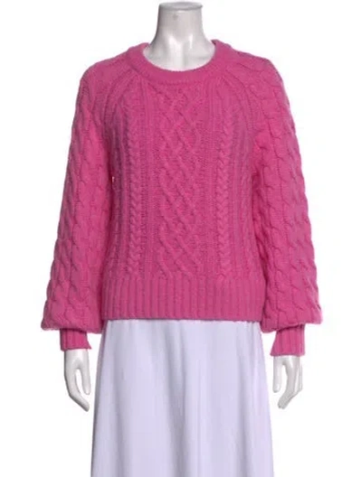 Pre-owned A.l.c Alpaca Crew Neck Sweater In Pink