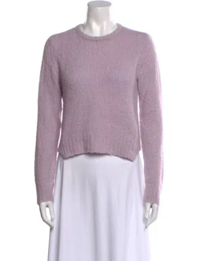 Pre-owned A.l.c Alpaca Crew Neck Sweater In Purple