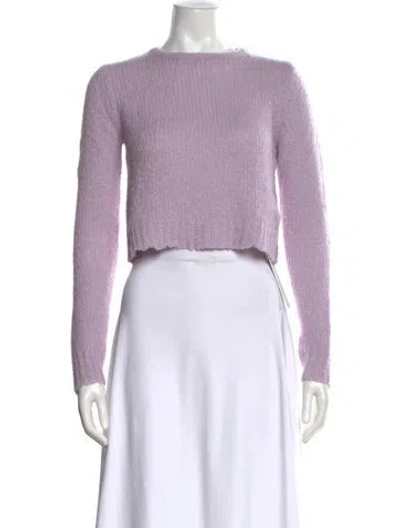 Pre-owned A.l.c Alpaca Crew Neck Sweater In Purple