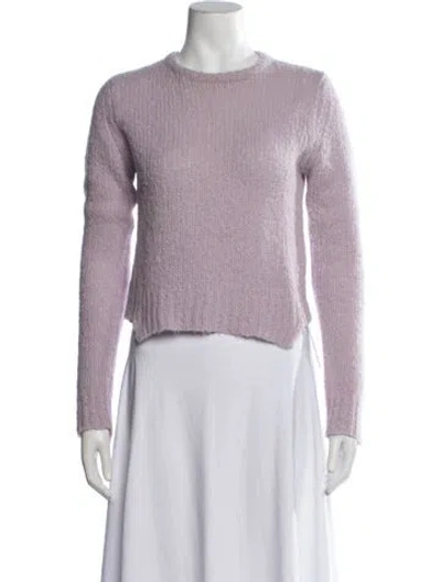 Pre-owned A.l.c Alpaca Crew Neck Sweater In Purple