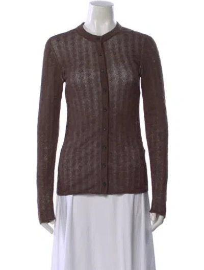 Pre-owned A.l.c Alpaca Patterned Sweater In Brown