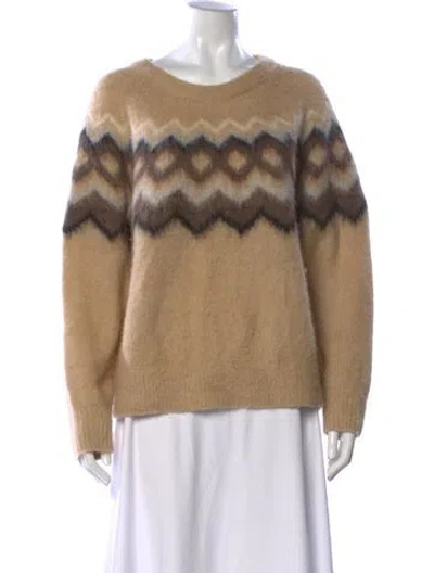 Pre-owned A.l.c Alpaca Patterned Sweater In Neutral