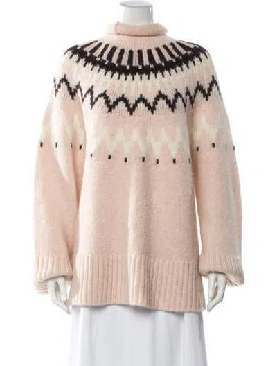 Pre-owned A.l.c Alpaca Patterned Sweater In Pink