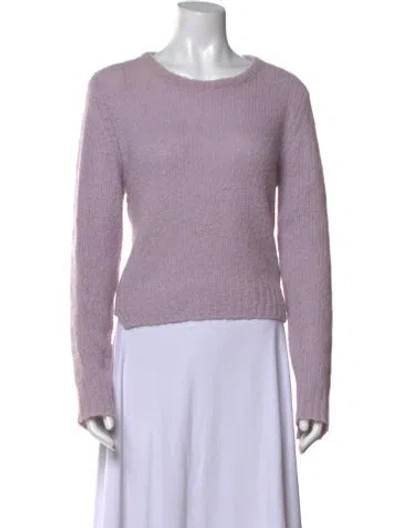 Pre-owned A.l.c Alpaca Scoop Neck Sweater In Purple