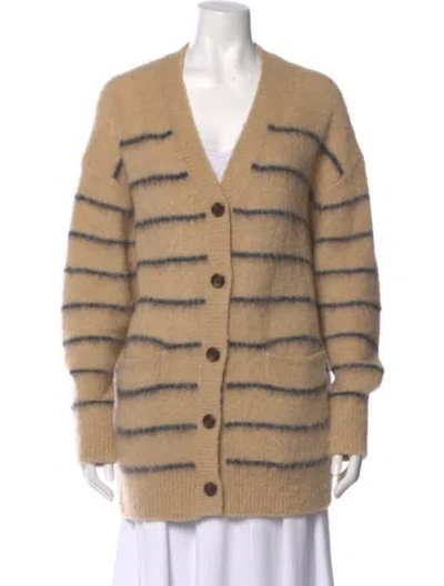 Pre-owned A.l.c Alpaca Striped Sweater In Neutral