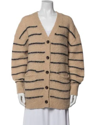 Pre-owned A.l.c Alpaca Striped Sweater In Neutral