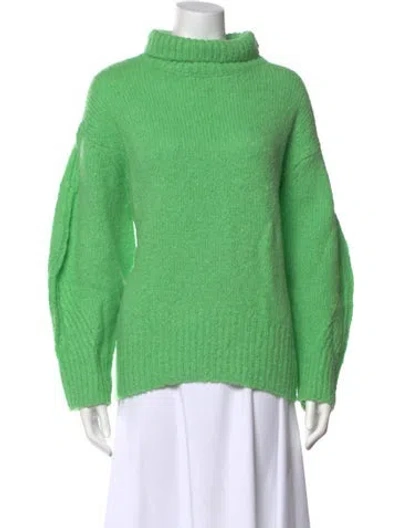 Pre-owned A.l.c Alpaca Turtleneck Sweater In Green