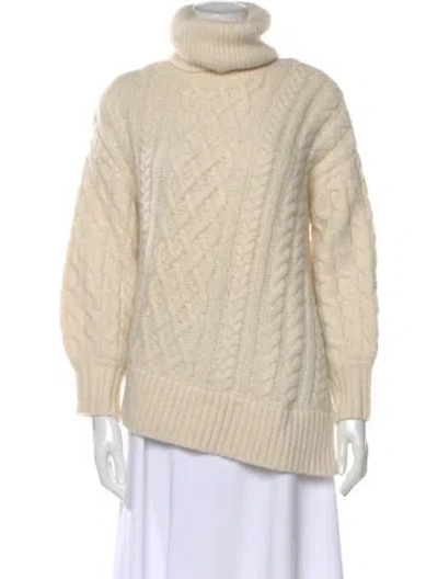 Pre-owned A.l.c Alpaca Turtleneck Sweater In Neutral