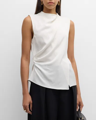 A.l.c Amira Ruched Sleeveless Top In Off-white In Off White