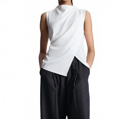 A.l.c Amira Ruched Sleeveless Top In Off White