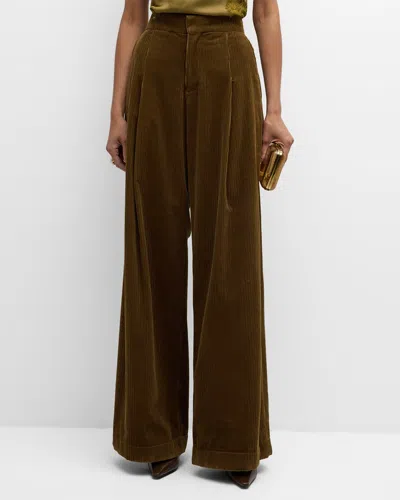 A.l.c Andrew Wide-leg Corduroy Pants In Cedar