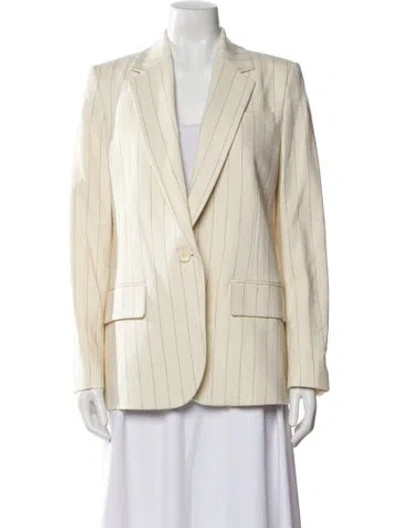 Pre-owned A.l.c Angora Striped Blazer In Neutral