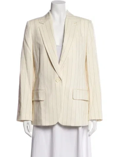 Pre-owned A.l.c Angora Striped Blazer W/ Tags In Neutral