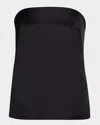A.l.c Nata Strapless Satin Top In Deep Navy