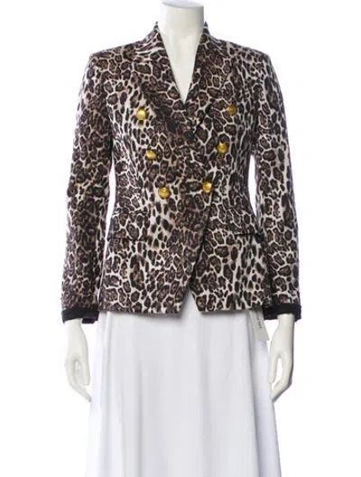 Pre-owned A.l.c Animal Print Blazer In Neutral