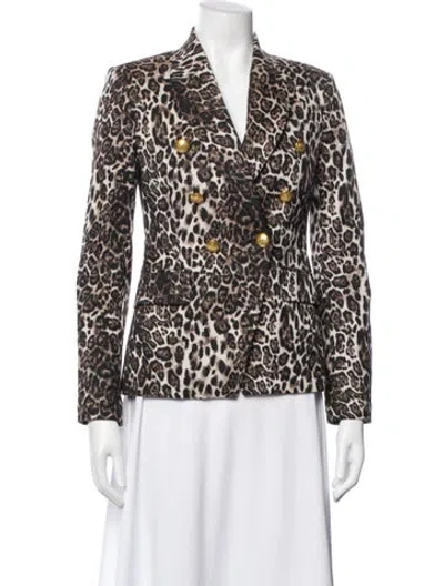 Pre-owned A.l.c Animal Print Blazer W/ Tags In Brown