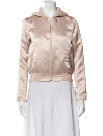 Pre-owned A.l.c Animal Print Bomber Jacket In Neutral