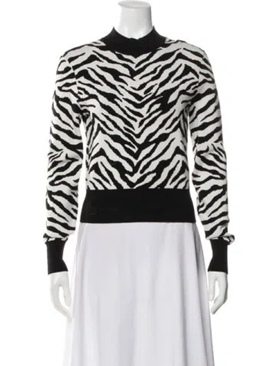 Pre-owned A.l.c Animal Print Crew Neck Sweater In Multi