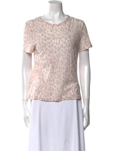 Pre-owned A.l.c Animal Print Crew Neck T-shirt W/ Tags In Neutral