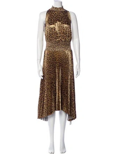 Pre-owned A.l.c Animal Print Long Dress