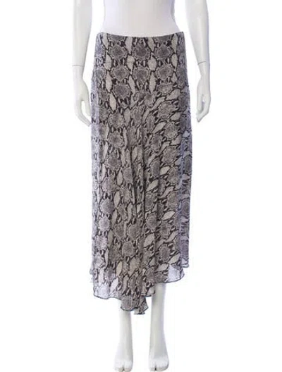 Pre-owned A.l.c Animal Print Midi Length Skirt