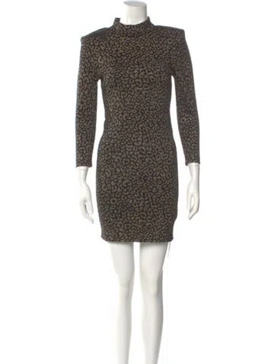 Pre-owned A.l.c Animal Print Mini Dress In Multi