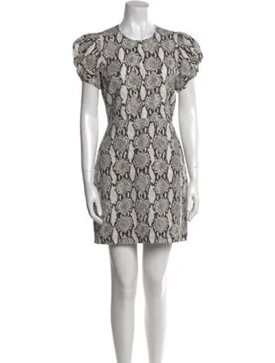 Pre-owned A.l.c Animal Print Mini Dress In Neutral