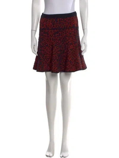 Pre-owned A.l.c Animal Print Mini Skirt In Black