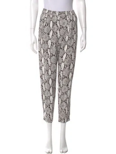 Pre-owned A.l.c Animal Print Skinny Leg Pants In Neutral