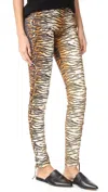 A.l.c Animal Print Tiger Side Lace Up Dent Pants In Multicolor In Multi