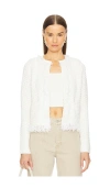 A.l.c April Cardigan In Natural & White Stripe