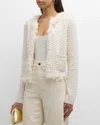 A.l.c April Fringe Boucle Cardigan In Naturalwh