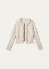 A.l.c April Fringe Boucle Cardigan In Naturalwh