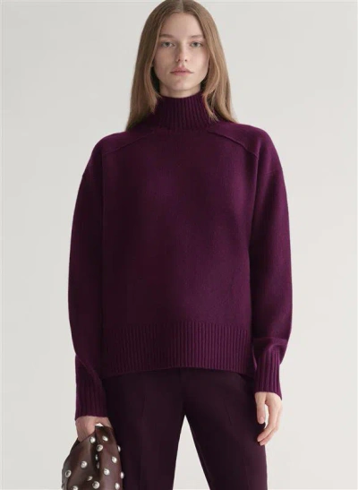 A.l.c Archie Cashmere Turtleneck Sweater In Purple
