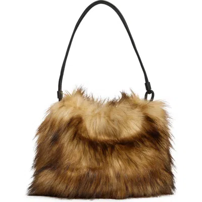 A.l.c . Arden Faux Fur Shoulder Bag In Brown