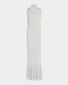 A.L.C ARDEN METALLIC KNIT TURTLENECK MAXI DRESS
