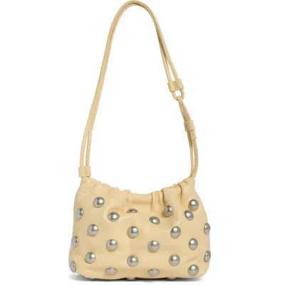 A.l.c . Arden Studded Leather Shoulder Bag In Butter/ Nickel