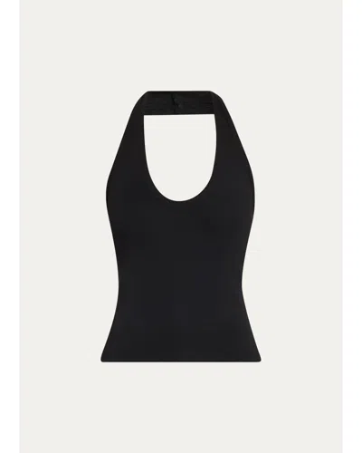 A.l.c Ari Halter Tank Top In Black