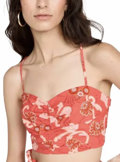 A.l.c Arit Cotton Top In Calla Multi In Red