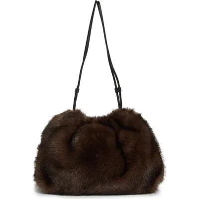 A.l.c . Arlo Faux Fur Shoulder Bag In Mink