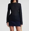 A.l.c Ash Open Knit Sweater In Black In Black