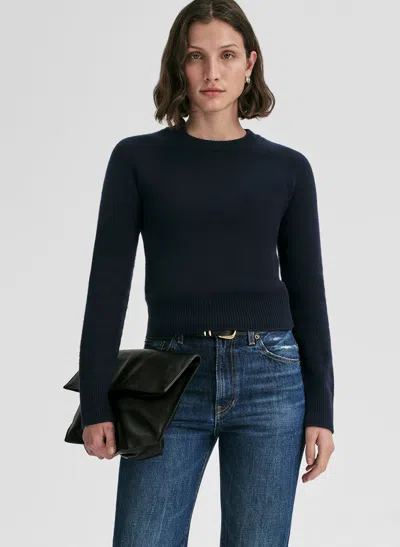 A.l.c Ashtyn Cashmere Crew Neck Sweater In Blue