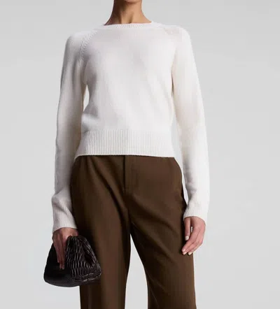 A.l.c Ashtyn Cashmere Crew Neck Sweater In Natural In White
