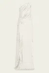 A.l.c Aster One-shoulder Satin Gown In Cream